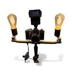 Fototoestel lamp vintage statief, Ophalen of Verzenden