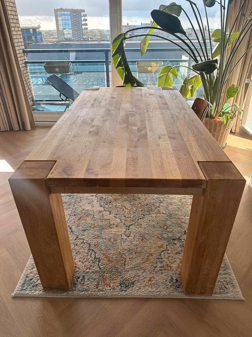 Houten grote tafel te koop, Huis en Inrichting, Tafels | Eettafels, Gebruikt, 50 tot 100 cm, 150 tot 200 cm, Vijf personen of meer