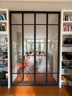 Stalen taats deuren mat zwart, Doe-het-zelf en Verbouw, Kozijnen en Schuifpuien, Ophalen, Gebruikt, Deurkozijn, 150 tot 225 cm