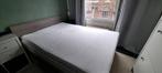 2 persoons bed inclusief matras en top matras, Huis en Inrichting, Ophalen, Gebruikt, Wit, Tweepersoons
