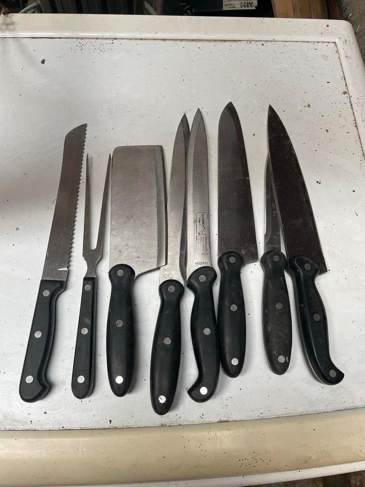 Messen set - Diverse messen, Huis en Inrichting, Keuken | Bestek, Gebruikt, Los bestek, Rvs of Chroom, Vaatwasserbestendig, Ophalen