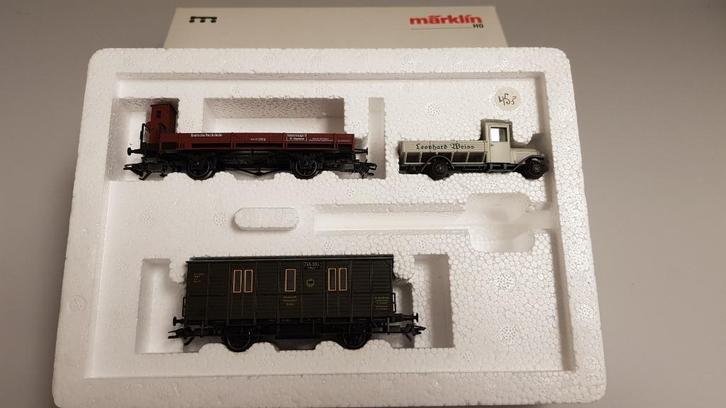 Märklin 4509 Wagenset Bauzug met vrachtwagen van de DRG, Hobby en Vrije tijd, Modeltreinen | H0, Nieuw, Treinset, Gelijkstroom
