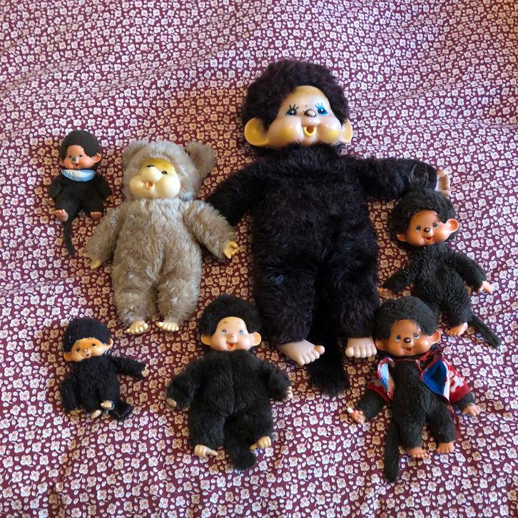 Verzameling vintage Monchhichi apen, Verzamelen, Speelgoed, Gebruikt, Ophalen of Verzenden