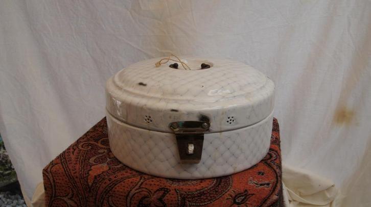 Ronde emaille trommels, Antiek en Kunst, Antiek | Emaille, Ophalen of Verzenden