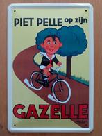 Gazelle   Piet Pelle op zijn Gazelle, Ophalen of Verzenden, Nieuw, Reclamebord