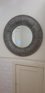 Grijze ronde spiegel, Ophalen, Rond, Zo goed als nieuw, 75 tot 100 cm