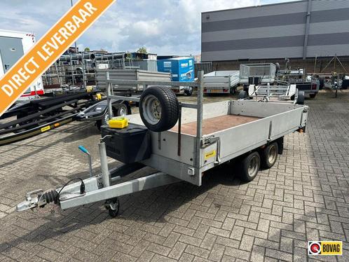 NETTE VLEMMIX PLATEAUWAGEN DUBBEL-AS 300X153 2700KG, Auto diversen, Aanhangers en Bagagewagens, Gebruikt