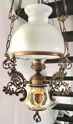 ANTIEKE HANGLAMP, Huis en Inrichting, Lampen | Hanglampen, Antiek, Gebruikt, Glas, Ophalen of Verzenden