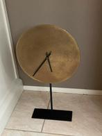 Mooie staande gouden metalen klok, Ophalen of Verzenden, Zo goed als nieuw, Analoog, Staande klok