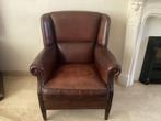 Leren fauteuil schapenleer, Huis en Inrichting, Fauteuils, Ophalen, Gebruikt, Leer