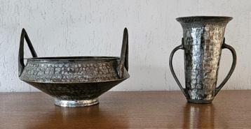 UNIEK: vintage set van (planten)bak, vaas en hanger beschikbaar voor biedingen