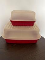 Tupperware; set van 2 brooddozen; kornuit, Huis en Inrichting, Ophalen, Zo goed als nieuw, Rood, Bus of Trommel