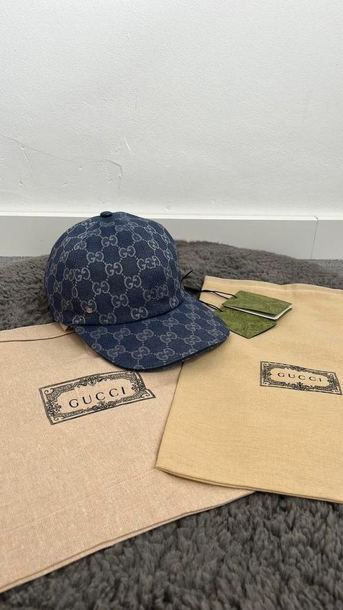 Gucci pet blauw maat M, Kleding | Heren, Hoeden en Petten, Nieuw, Pet, 57 cm (M, 7⅛ inch) of minder, Ophalen of Verzenden