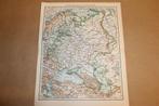 Antieke kaart - Europees Rusland - Circa 1900, Boeken, Ophalen of Verzenden, 1800 tot 2000, Nederland, Landkaart