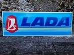 Emaille Schild LADA Auto Dealer Reclamebord Vintage DDR Era, Verzenden, Gebruikt, Reclamebord