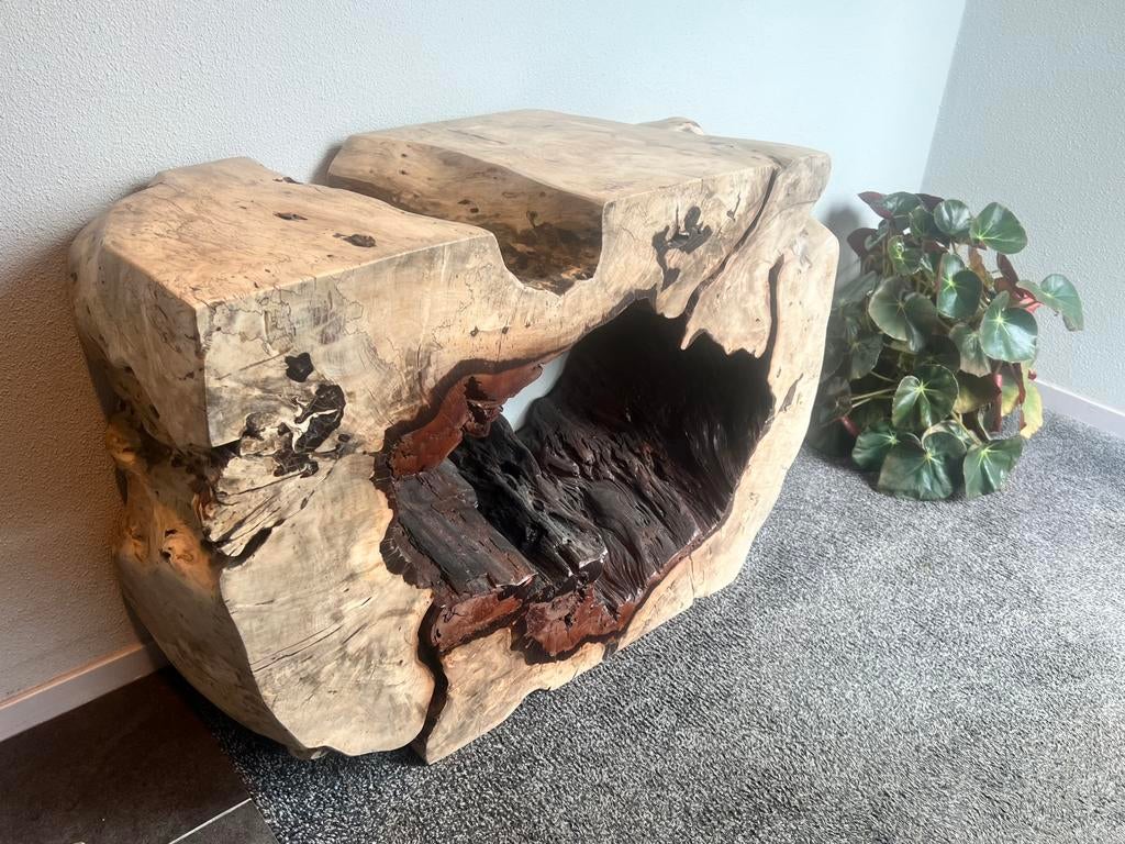 Console table tamarind, Huis en Inrichting, Tafels | Sidetables, 100 tot 150 cm, Ophalen of Verzenden, Zo goed als nieuw, 25 tot 50 cm