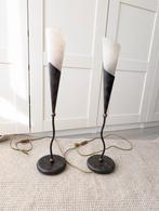 Set van 2 originele Frantzen D1031 designlampen  smeedijzer, Ophalen of Verzenden, Zo goed als nieuw, Glas, Minder dan 50 cm