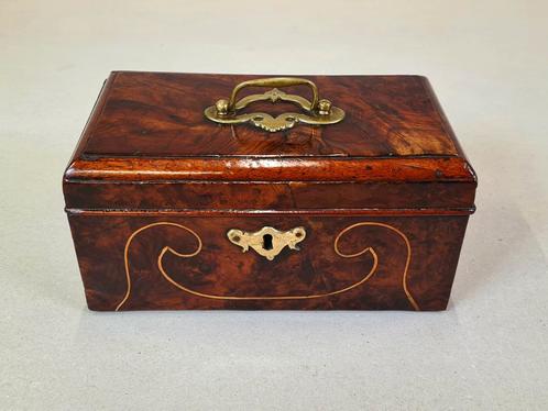 Theekistje, Tea caddy, Louis XV, Noten, Wortelnoten, Antiek en Kunst, Antiek | Overige Antiek, Ophalen of Verzenden