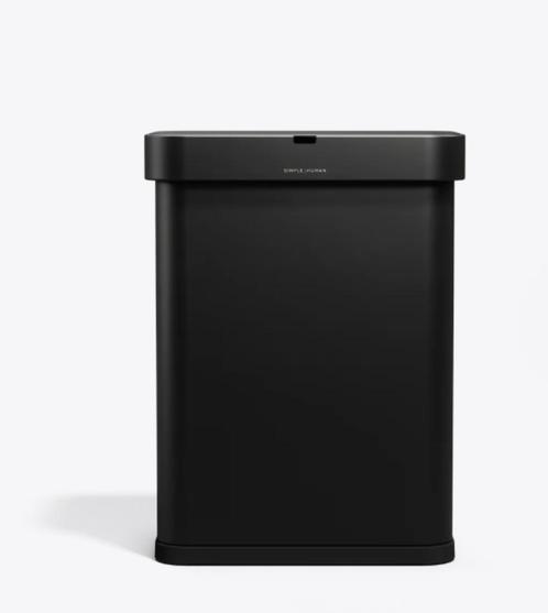 Gloednieuwe Simplehuman 58L Sensor Prullenbak – Zwart – Nooi, Huis en Inrichting, Woonaccessoires | Prullenbakken, Nieuw, Overige materialen