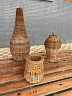 Rieten Vazen Set van 3, Huis en Inrichting, Woonaccessoires | Vazen, Overige materialen, Overige kleuren, Ophalen of Verzenden