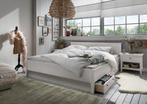Stijlvolle massief houten bedden. Puur natuur of Wit, Verzenden, Wit, 200 cm, Hout
