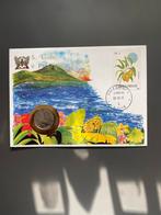 FDC São Tomé e Príncipe Munt op Enveloppe VN, Postzegels en Munten, Ophalen of Verzenden, Buitenland, Munten