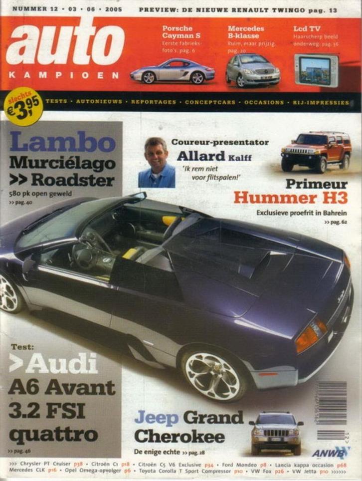Autokampioen 12 2005 : Lancia Kappa - Audi A6 Avant - Hummer, Boeken, Auto's | Folders en Tijdschriften, Gelezen, Algemeen, Ophalen of Verzenden