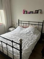 Zwart IKEA bed, Ophalen, Gebruikt, Zwart, Tweepersoons