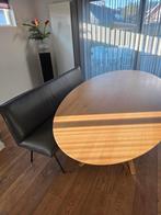 eetkamer bank 2 meter leer, Huis en Inrichting, Ophalen, Gebruikt, Modern, Minder dan 4 stoelen