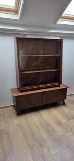 vintage dressoir jaren 60-70, Huis en Inrichting, Kasten | Dressoirs, Ophalen, Gebruikt, 100 tot 150 cm, Glas