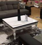 Hoogglans Witte Salontafel, Ophalen, Kunststof, 100 tot 150 cm, Vierkant