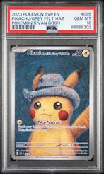 Pokemon x Van Gogh Pikachu with Grey Felt Hat 085 PSA 10, Nieuw, Ophalen of Verzenden, Losse kaart