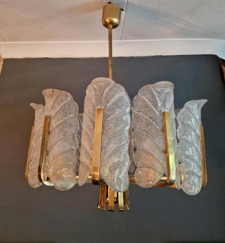 acanthus kroonluchter / hanglamp Carl Fagerlund  orrefors, Huis en Inrichting, Lampen | Hanglampen, Gebruikt, Minder dan 50 cm