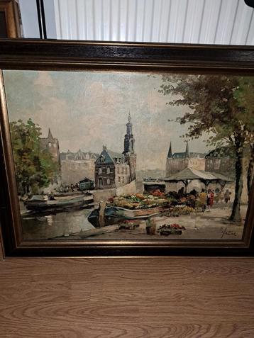 Olieverf Schilderij van   Lefevre - Gesigneerd beschikbaar voor biedingen