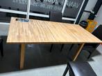 Tafel, eettafel of keukentafel, echthout, Huis en Inrichting, Tafels | Eettafels, Ophalen, Gebruikt, 50 tot 100 cm, Vijf personen of meer