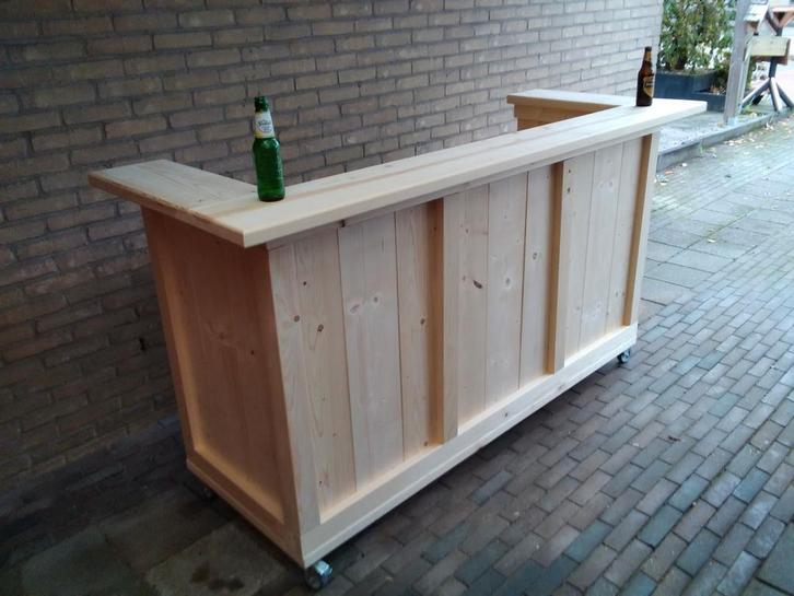 Steigerhouten Bar / Balie - Mancave toonbank statafel, Huis en Inrichting, Barren, Ophalen