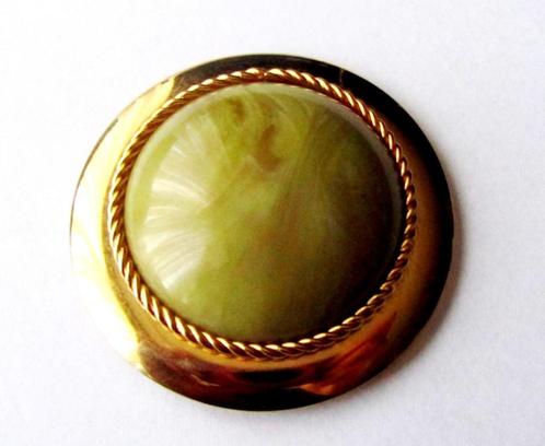 Vintage prachtige grote Gemarmerde Lucite broche / hanger, Sieraden, Tassen en Uiterlijk, Broches, Zo goed als nieuw, Verzenden