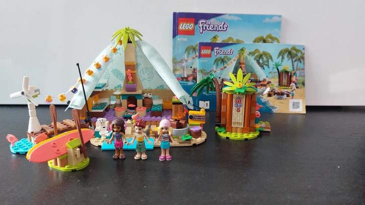 Lego Friends 41700 Strand glamping, Kinderen en Baby's, Speelgoed | Duplo en Lego, Zo goed als nieuw, Lego, Complete set, Ophalen of Verzenden