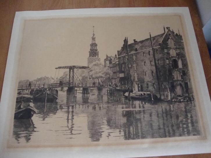 Ets/Litho "Uilenburg Amsterdam" Willem Witsen, Antiek en Kunst, Kunst | Etsen en Gravures, Ophalen of Verzenden