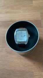 Horloge van Lars Norden, Sieraden, Tassen en Uiterlijk, Horloges | Heren, Overige merken, Leer, Staal, Polshorloge