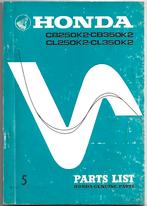 Honda CB250 K2 CB250 K3 CB350 K3 CL350 K3 Parts list (5011z), Motoren, Ophalen of Verzenden, Honda