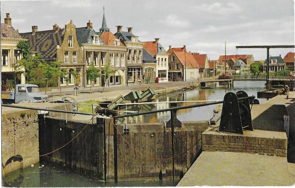 Lemmer, Mooi Friesland, ophaalbrug, vrachtauto, kanaal, Verzamelen, Verzenden, 1960 tot 1980, Gelopen, Friesland