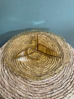 ZGAN vintage 3-vaks schaal van geel glas, Ophalen of Verzenden