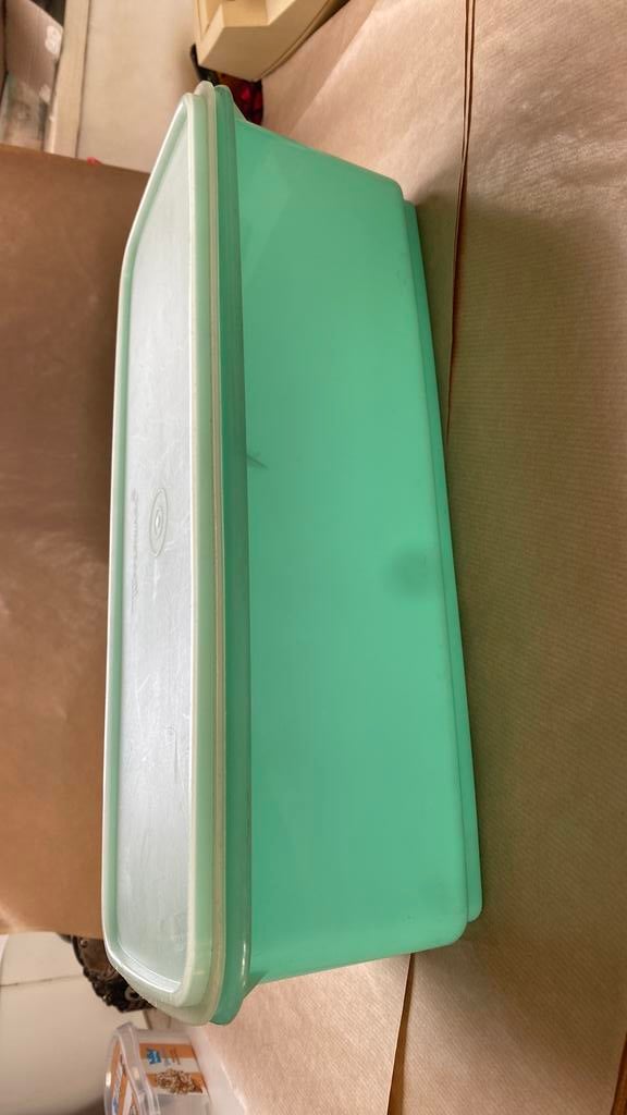 Tupperware Mintgroene langwerpige bak, Ophalen of Verzenden, Zo goed als nieuw