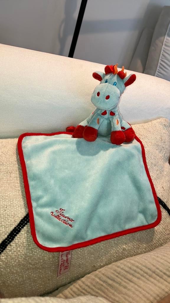 Tiamo giraffe giraf knuffeldoekje, Ophalen of Verzenden, Zo goed als nieuw, Overige typen