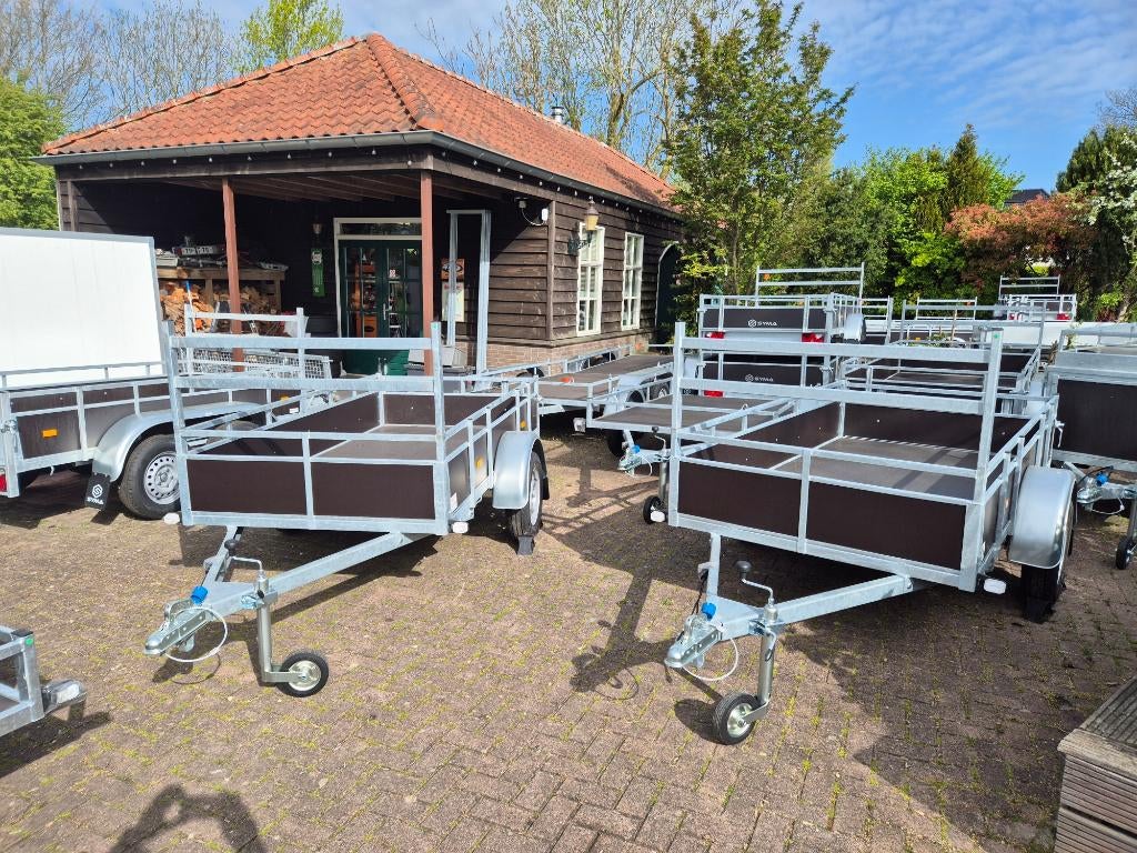 Altijd grote voorraad nieuwe aanhangwagens voor B-Rijbewijs, Ophalen, Nieuw