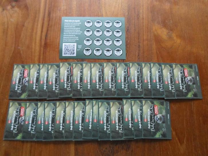 Artis    kaart   en    29    zakjes   Stickers ., Verzamelen, Supermarktacties, Dekamarkt, Ophalen of Verzenden