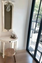 Antique kaptafel / side table & spiegel of rivièra maison kr, Ophalen, Hout