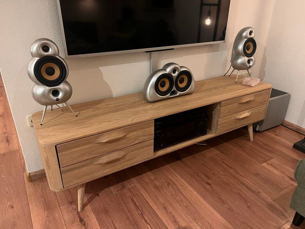 Scandyna Minipods Cinepod - Stijlvolle Home Cinema Speakers, Audio, Tv en Foto, Luidsprekers, Ophalen, Gebruikt, Complete surroundset