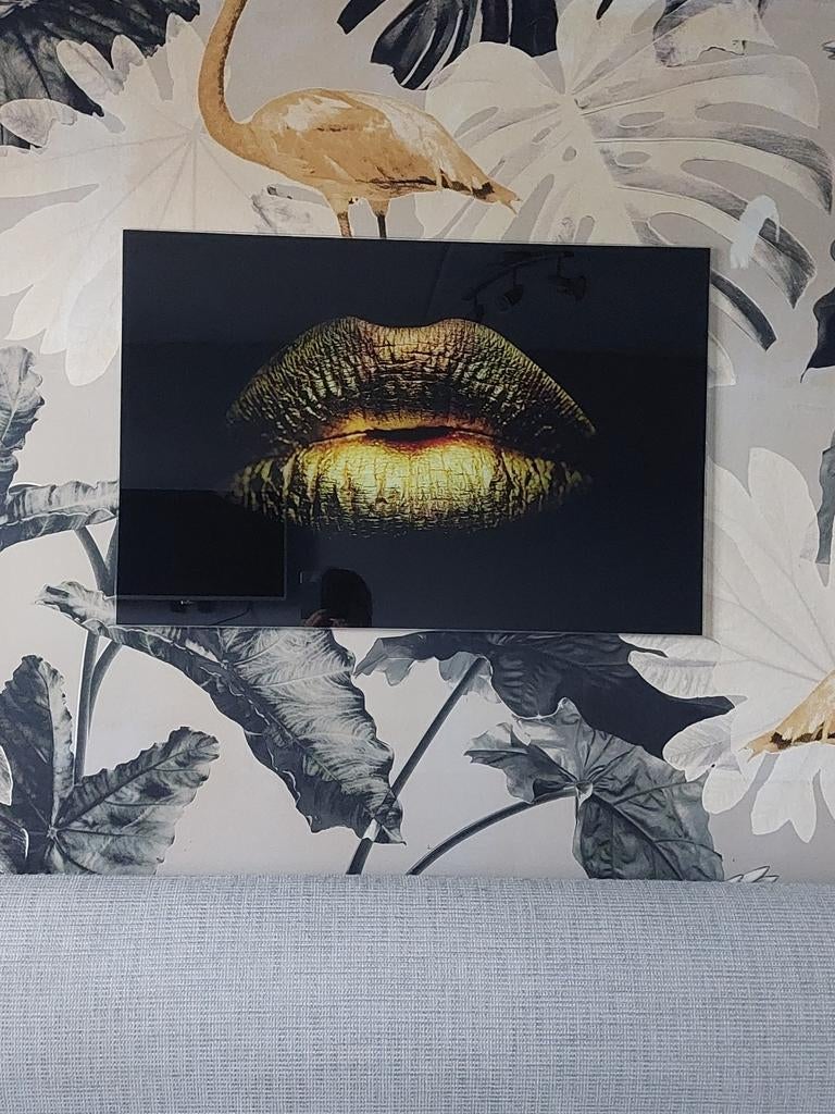 Gouden lippen, Antiek en Kunst, Kunst | Schilderijen | Abstract, Ophalen